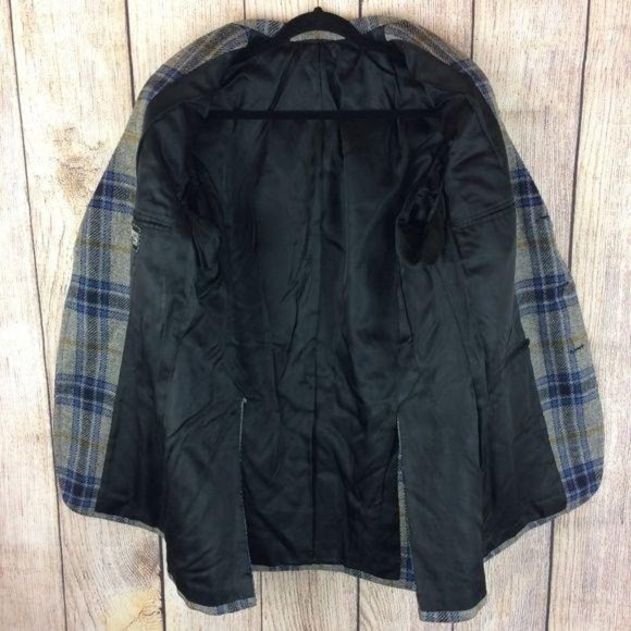Michael's 521 Men's Size 42R* Bespoke Vintage Gray Plaid Wool Sport Coat Blazer - Picture 5 of 8